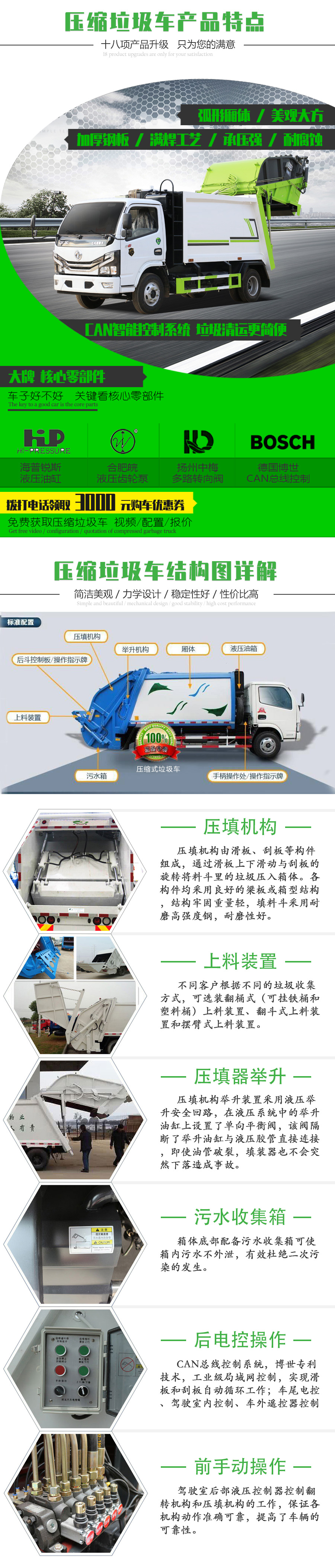 東風(fēng)牌 國(guó)六 3.7噸自卸式垃圾車